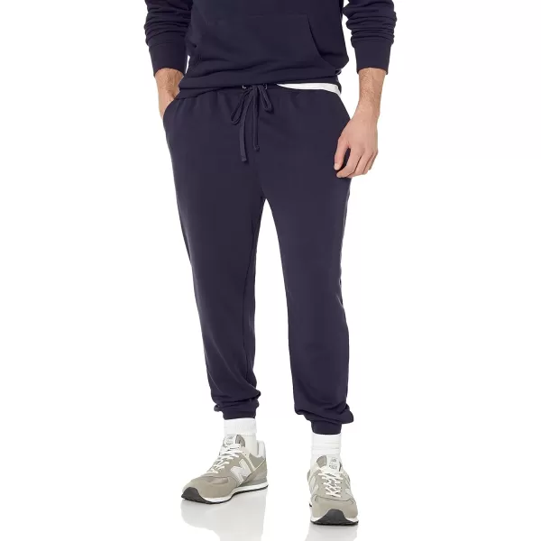 imageAmazon Essentials Mens Jogger Pants Casual Relaxed Fit Lightweight French Terry Available in Big ampamp TallNavy