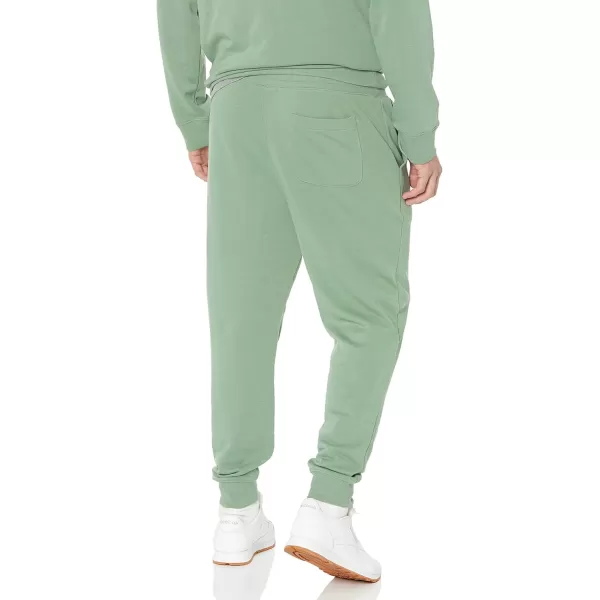 imageAmazon Essentials Mens Jogger Pants Casual Relaxed Fit Lightweight French Terry Available in Big ampamp TallSage Green