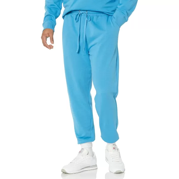 imageAmazon Essentials Mens Jogger Pants Casual Relaxed Fit Lightweight French Terry Available in Big ampamp TallTurquoise Blue