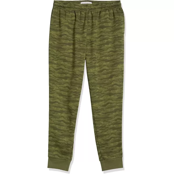 imageAmazon Essentials Mens Joggers Sweatpants Fleece Comfortable FitOlive Camo