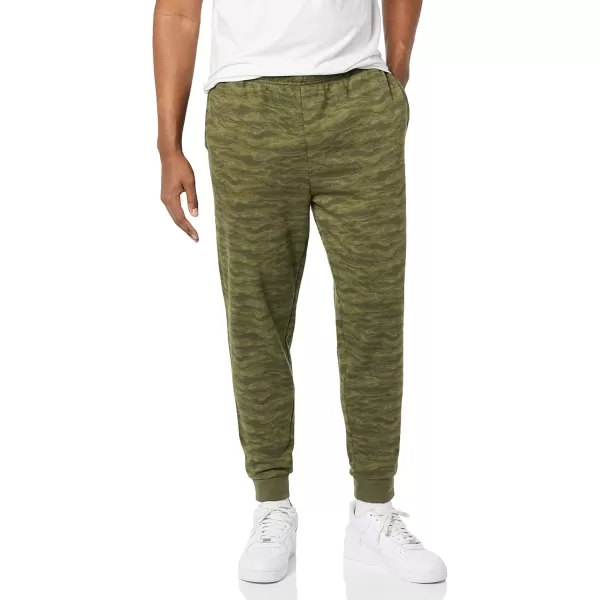 imageAmazon Essentials Mens Joggers Sweatpants Fleece Comfortable FitOlive Camo