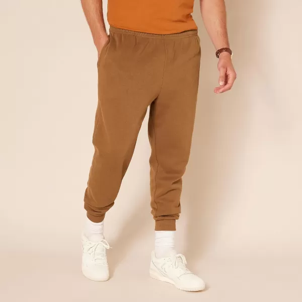 imageAmazon Essentials Mens Joggers Sweatpants Fleece Comfortable FitToffee Brown