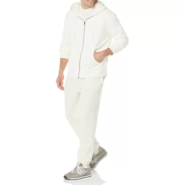 imageAmazon Essentials Mens LongSleeve French Terry FullZip Hoodie Available in Big ampamp TallEggshell White