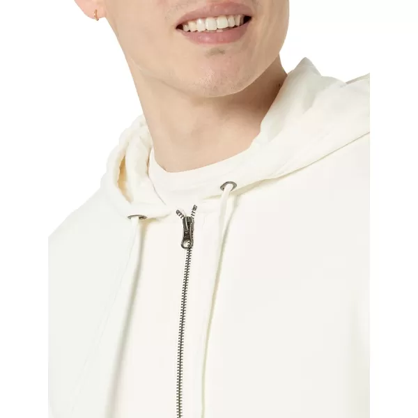 imageAmazon Essentials Mens LongSleeve French Terry FullZip Hoodie Available in Big ampamp TallEggshell White