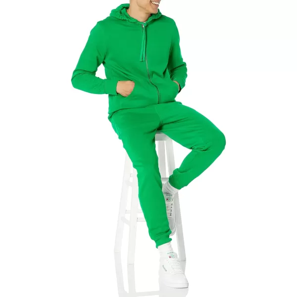 imageAmazon Essentials Mens LongSleeve French Terry FullZip Hoodie Available in Big ampamp TallGreen