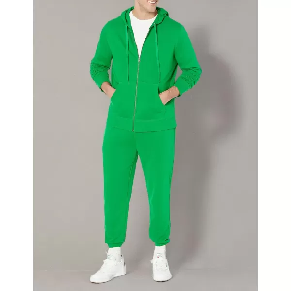 imageAmazon Essentials Mens LongSleeve French Terry FullZip Hoodie Available in Big ampamp TallGreen