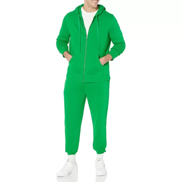 imageAmazon Essentials Mens LongSleeve French Terry FullZip Hoodie Available in Big ampamp TallGreen