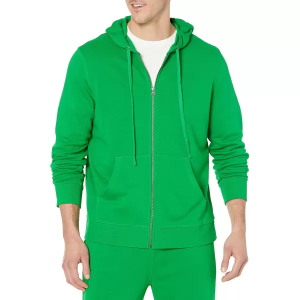 imageAmazon Essentials Mens LongSleeve French Terry FullZip Hoodie Available in Big ampamp TallGreen