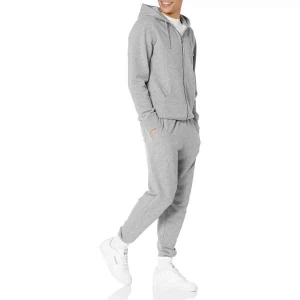 imageAmazon Essentials Mens LongSleeve French Terry FullZip Hoodie Available in Big ampamp TallGrey Heather