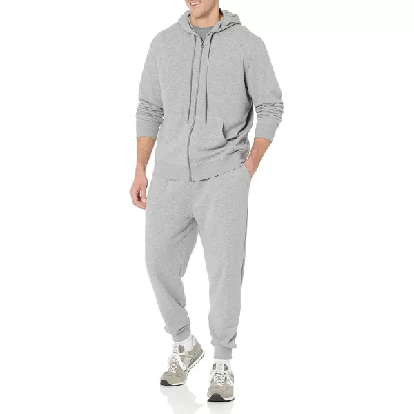 imageAmazon Essentials Mens LongSleeve French Terry FullZip Hoodie Available in Big ampamp TallGrey Heather