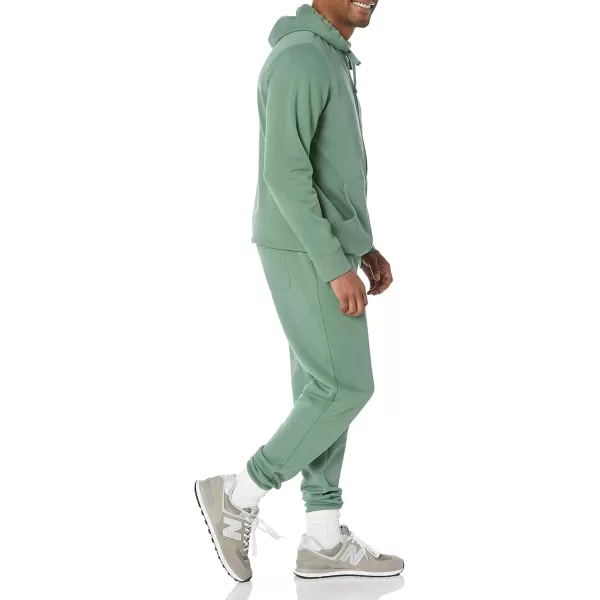 imageAmazon Essentials Mens LongSleeve French Terry FullZip Hoodie Available in Big ampamp TallSage Green