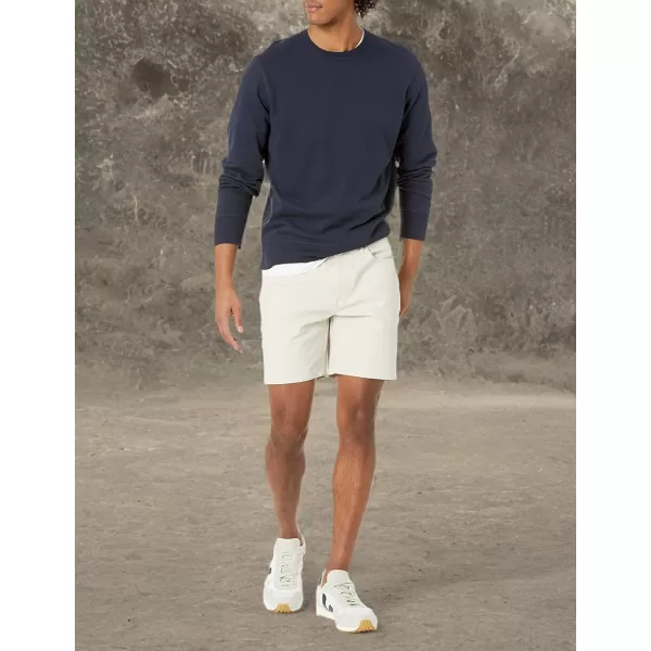 imageAmazon Essentials Mens LongSleeve Lightweight Fleece French Terry Crewneck SweatshirtDark Navy