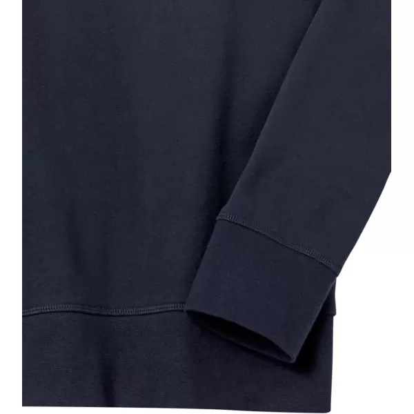 imageAmazon Essentials Mens LongSleeve Lightweight Fleece French Terry Crewneck SweatshirtDark Navy