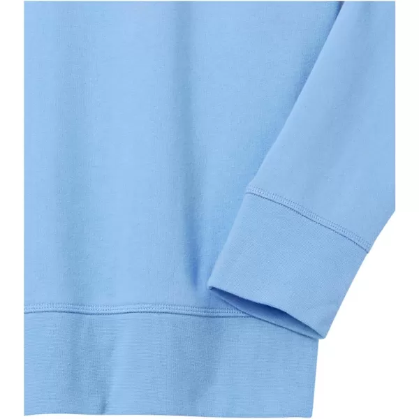 imageAmazon Essentials Mens LongSleeve Lightweight Fleece French Terry Crewneck SweatshirtFrench Blue