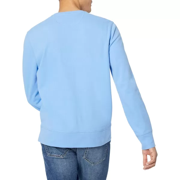 imageAmazon Essentials Mens LongSleeve Lightweight Fleece French Terry Crewneck SweatshirtFrench Blue