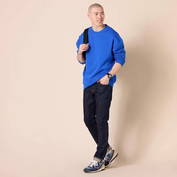 imageAmazon Essentials Mens OversizedFit Crewneck Sweatshirt Available in Big ampamp TallBright Blue