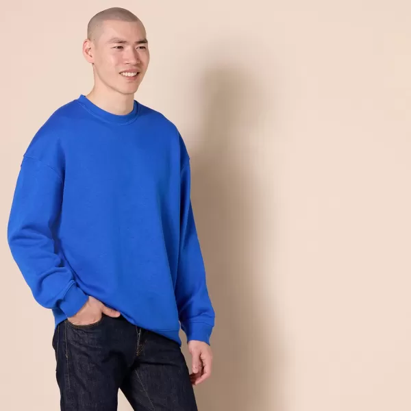 imageAmazon Essentials Mens OversizedFit Crewneck Sweatshirt Available in Big ampamp TallBright Blue