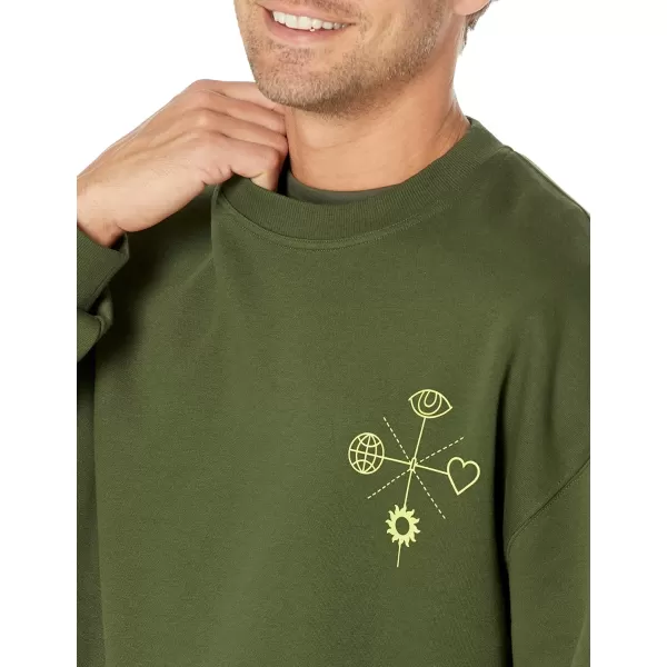 imageAmazon Essentials Mens OversizedFit Crewneck Sweatshirt Available in Big ampamp TallDark Olive