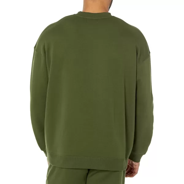 imageAmazon Essentials Mens OversizedFit Crewneck Sweatshirt Available in Big ampamp TallDark Olive