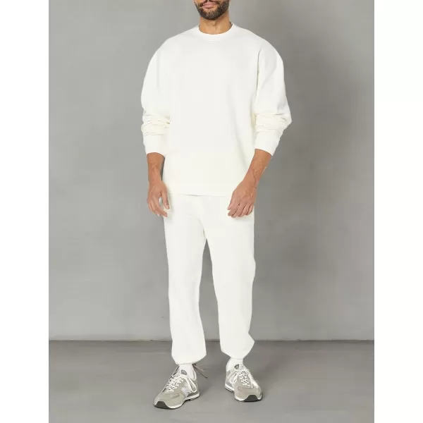 imageAmazon Essentials Mens OversizedFit Crewneck Sweatshirt Available in Big ampamp TallEggshell White