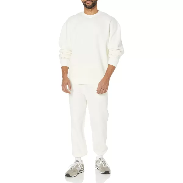 imageAmazon Essentials Mens OversizedFit Crewneck Sweatshirt Available in Big ampamp TallEggshell White