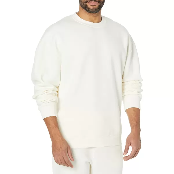 imageAmazon Essentials Mens OversizedFit Crewneck Sweatshirt Available in Big ampamp TallEggshell White