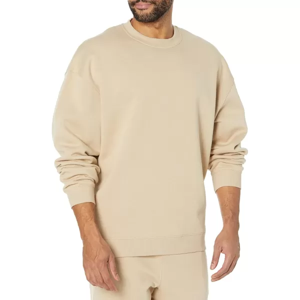 imageAmazon Essentials Mens OversizedFit Crewneck Sweatshirt Available in Big ampamp TallTan