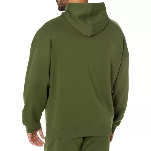 imageAmazon Essentials Mens OversizedFit Sweatshirt Hoodie Available in Big ampamp TallDark Olive