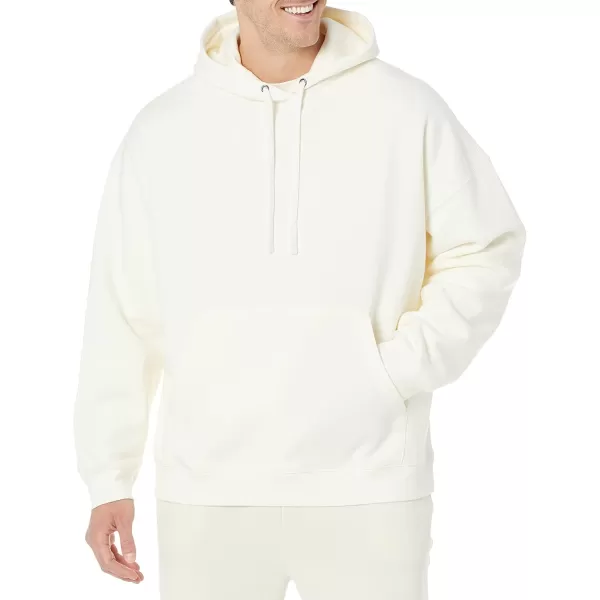 imageAmazon Essentials Mens OversizedFit Sweatshirt Hoodie Available in Big ampamp TallEggshell White