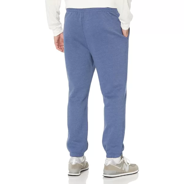 imageAmazon Essentials Sweatpants for Men Fleece Closed Bottom Available in Big and TallBlue Heather