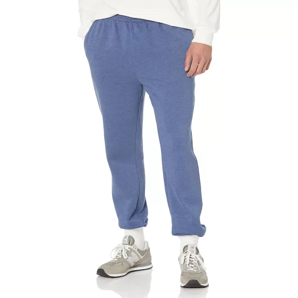 imageAmazon Essentials Sweatpants for Men Fleece Closed Bottom Available in Big and TallBlue Heather