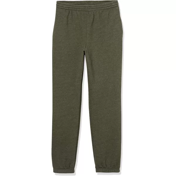 imageAmazon Essentials Sweatpants for Men Fleece Closed Bottom Available in Big and TallOlive Heather