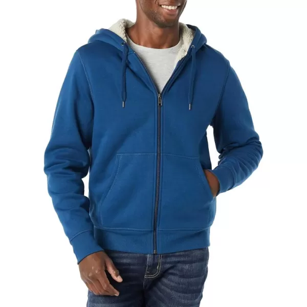 imageAmazon Essentials Hoodie For Men SherpaLined FullZip Fleece SweatshirtDark Blue