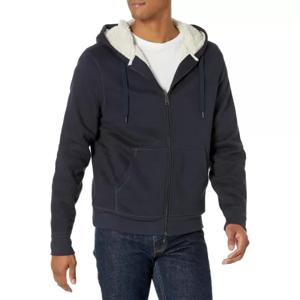 imageAmazon Essentials Hoodie For Men SherpaLined FullZip Fleece SweatshirtNavy