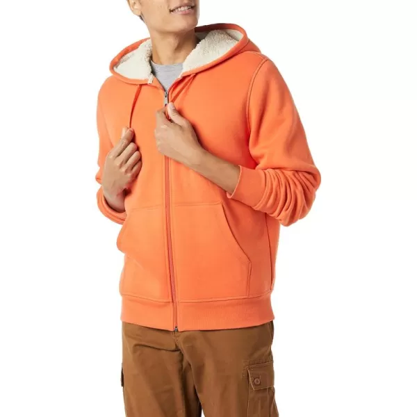 imageAmazon Essentials Hoodie For Men SherpaLined FullZip Fleece SweatshirtOrange