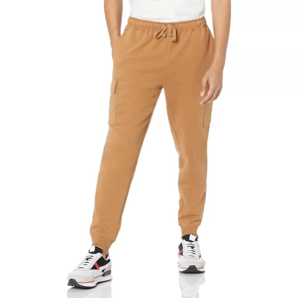 imageAmazon Essentials Mens Cargo Fleece Jogger SweatpantTan