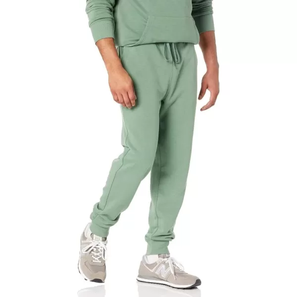 imageAmazon Essentials Mens Jogger Pants Casual Relaxed Fit Lightweight French Terry Available in Big ampamp TallSage Green