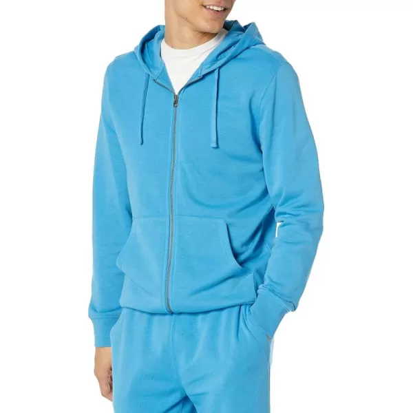 imageAmazon Essentials Mens LongSleeve French Terry FullZip Hoodie Available in Big ampamp TallTurquoise Blue