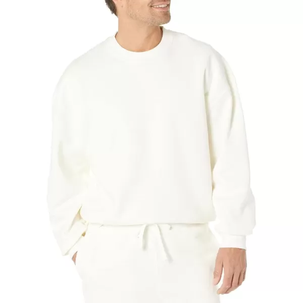 imageAmazon Essentials Mens OversizedFit Crewneck Sweatshirt Available in Big ampamp TallEggshell White