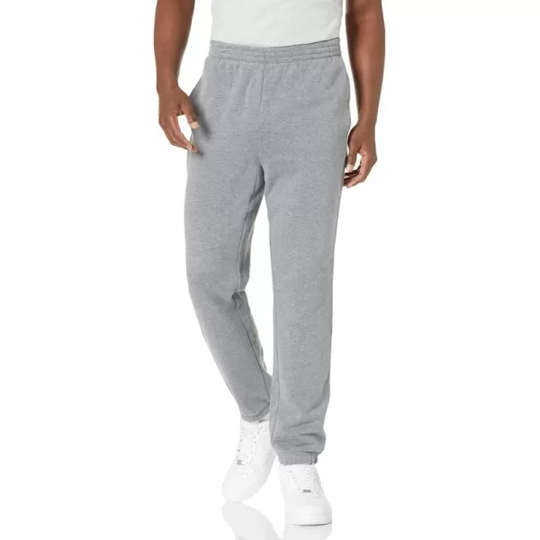 imageAmazon Essentials Sweatpants for Men Fleece Closed Bottom Available in Big and TallGrey Heather