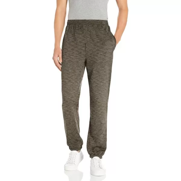 imageAmazon Essentials Sweatpants for Men Fleece Closed Bottom Available in Big and TallOlive Space Dye