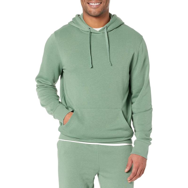 imageAmazon Essentials Mens Lightweight LongSleeve French Terry Hoodie Available in Big ampamp TallSage Green
