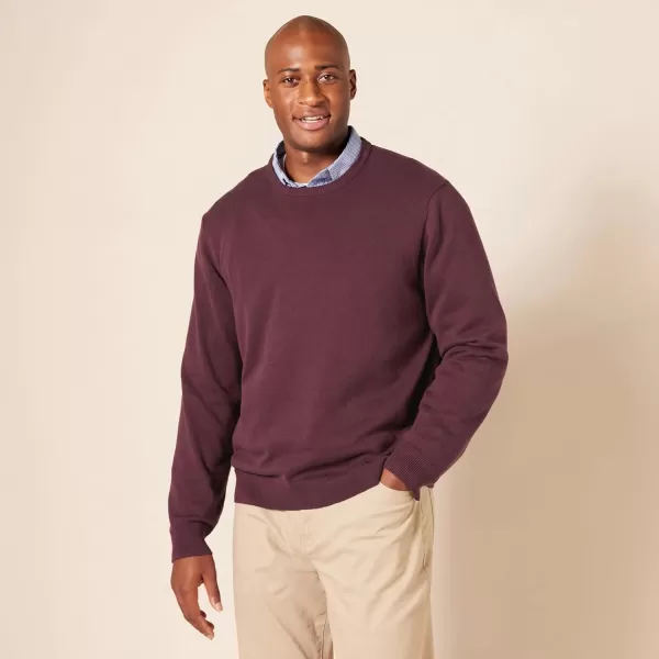 imageAmazon Essentials Mens Crewneck Sweater Available in Big ampamp TallBurgundy