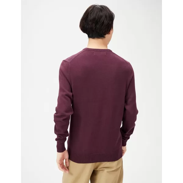 imageAmazon Essentials Mens Crewneck Sweater Available in Big ampamp TallBurgundy