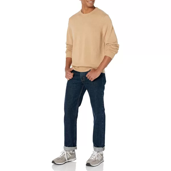 imageAmazon Essentials Mens Crewneck Sweater Available in Big ampamp TallCamel Heather