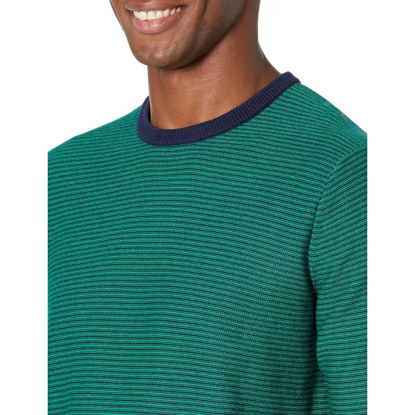 imageAmazon Essentials Mens Crewneck Sweater Available in Big ampamp TallEmerald Green Stripe