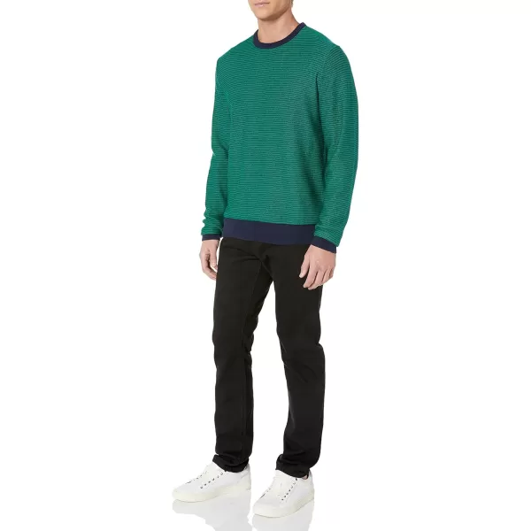 imageAmazon Essentials Mens Crewneck Sweater Available in Big ampamp TallEmerald Green Stripe