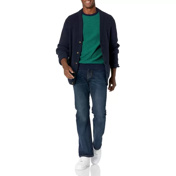 imageAmazon Essentials Mens Crewneck Sweater Available in Big ampamp TallEmerald Green Stripe