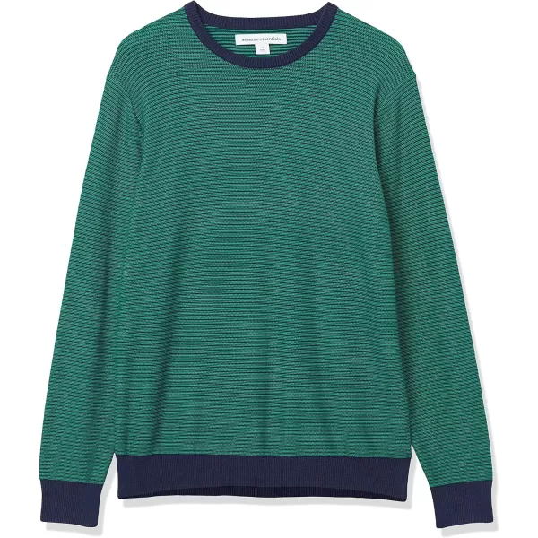 imageAmazon Essentials Mens Crewneck Sweater Available in Big ampamp TallEmerald Green Stripe