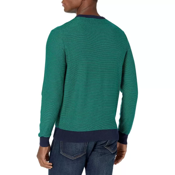 imageAmazon Essentials Mens Crewneck Sweater Available in Big ampamp TallEmerald Green Stripe